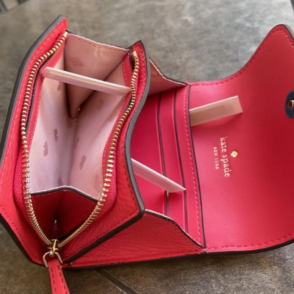 Kate Spade Marti Small Flap Wallet Dark Watermelon_8